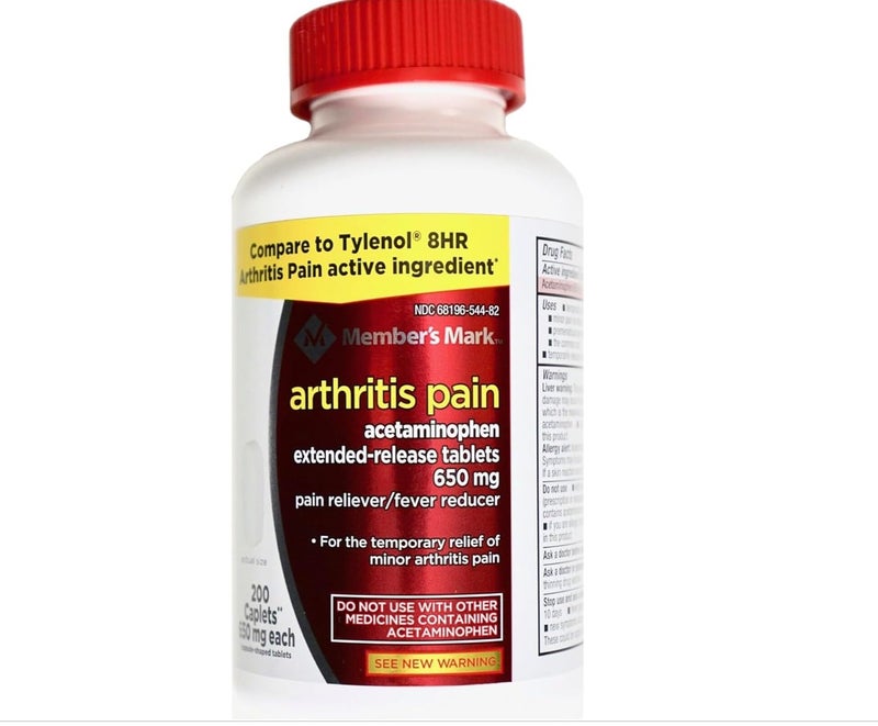 Member's Mark Compare to Tylenol Arthritis Pain Active Ingredient. - Member's Mark - Arthritis Pain Reliever, Extended Release, Acetaminophen 650 mg, 400 CapletsQ - Image 3
